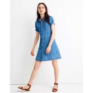 MADEWELL Denim Waisted Shirtdress